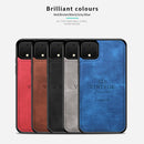 For Google Pixel 4 XL PINWUYO Zun Series PC + TPU + Skin Patch Waterproof Anti-fall All-inclusive Protective Shell(Brown)