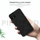 For Google Pixel 4 XL PINWUYO Zun Series PC + TPU + Skin Patch Waterproof Anti-fall All-inclusive Protective Shell(Brown)