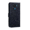For LG K40S Lace Flower Embossing Pattern Horizontal Flip Leather Case with Holder & Card Slots & Wallet & Photo Frame & Lanyard(Dark Blue)