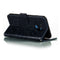 For LG K40S Lace Flower Embossing Pattern Horizontal Flip Leather Case with Holder & Card Slots & Wallet & Photo Frame & Lanyard(Dark Blue)
