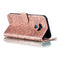 For LG K40S Lace Flower Embossing Pattern Horizontal Flip Leather Case with Holder & Card Slots & Wallet & Photo Frame & Lanyard(Rose Gold)
