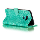 For LG K40S Lace Flower Embossing Pattern Horizontal Flip Leather Case with Holder & Card Slots & Wallet & Photo Frame & Lanyard(Green)
