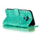 For LG K40S Lace Flower Embossing Pattern Horizontal Flip Leather Case with Holder & Card Slots & Wallet & Photo Frame & Lanyard(Green)