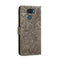 For LG K40S Lace Flower Embossing Pattern Horizontal Flip Leather Case with Holder & Card Slots & Wallet & Photo Frame & Lanyard(Grey)