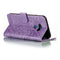 For LG K40S Lace Flower Embossing Pattern Horizontal Flip Leather Case with Holder & Card Slots & Wallet & Photo Frame & Lanyard(Purple)