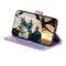 For LG K40S Lace Flower Embossing Pattern Horizontal Flip Leather Case with Holder & Card Slots & Wallet & Photo Frame & Lanyard(Purple)