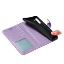 For LG K40S Lace Flower Embossing Pattern Horizontal Flip Leather Case with Holder & Card Slots & Wallet & Photo Frame & Lanyard(Purple)