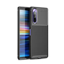 For Sony Xperia 1 II Carbon Fiber Texture Shockproof TPU Case(Black)