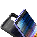 For Sony Xperia 1 II Carbon Fiber Texture Shockproof TPU Case(Black)