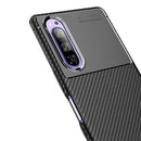 For Sony Xperia 1 II Carbon Fiber Texture Shockproof TPU Case(Blue)