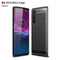 For Motorola Moto Edge Brushed Texture Carbon Fiber TPU Case(Black)