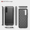 For Motorola Moto Edge Brushed Texture Carbon Fiber TPU Case(Red)