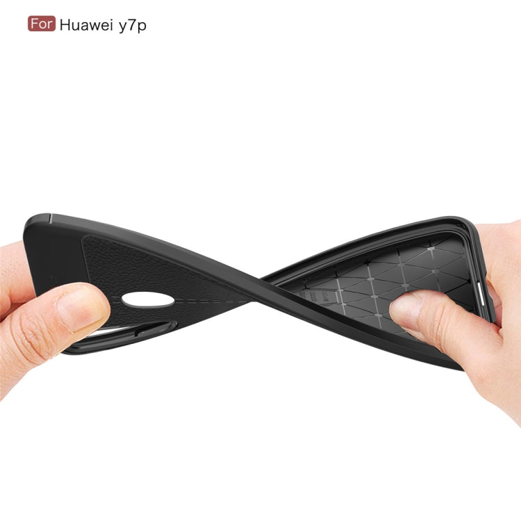 For Huawei Y7p Litchi Texture TPU Shockproof Case(Red)