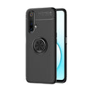 For OPPO Realme X50 Metal Ring Holder 360 Degree Rotating TPU Case(Blue+Blue)