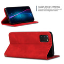 For Galaxy S20 Retro Skin Feel Business Magnetic Horizontal Flip Leather Case(Red)
