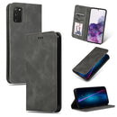 For Galaxy S20 Retro Skin Feel Business Magnetic Horizontal Flip Leather Case(Dark Grey)