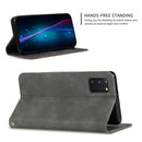 For Galaxy S20 Retro Skin Feel Business Magnetic Horizontal Flip Leather Case(Dark Grey)