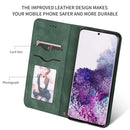 For Galaxy S20 Retro Skin Feel Business Magnetic Horizontal Flip Leather Case(Army Green)
