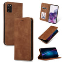 For Galaxy S20 Retro Skin Feel Business Magnetic Horizontal Flip Leather Case(Brown)