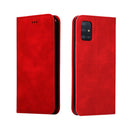 For Galaxy A51 Retro Skin Feel Business Magnetic Horizontal Flip Leather Case(Red)