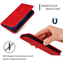 For Galaxy A51 Retro Skin Feel Business Magnetic Horizontal Flip Leather Case(Red)