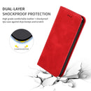 For Galaxy A51 Retro Skin Feel Business Magnetic Horizontal Flip Leather Case(Red)
