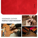 For Galaxy A51 Retro Skin Feel Business Magnetic Horizontal Flip Leather Case(Red)