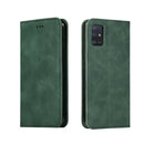 For Galaxy A51 Retro Skin Feel Business Magnetic Horizontal Flip Leather Case(Army Green)