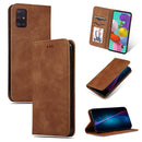 For Galaxy A51 Retro Skin Feel Business Magnetic Horizontal Flip Leather Case(Brown)