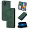 For Galaxy A71 Retro Skin Feel Business Magnetic Horizontal Flip Leather Case(Army Green)