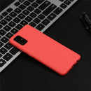 For Galaxy A51 Frosted Candy-Colored Ultra-thin TPU Phone Case(Red)