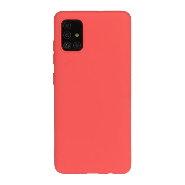 For Galaxy A51 Frosted Candy-Colored Ultra-thin TPU Phone Case(Red)