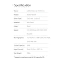 ORICO XD007 USB3.0 External CD Driver