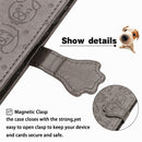 For Galaxy S10 Cute Cat and Dog Embossed Horizontal Flip Leather Case with Bracket / Card Slot / Wallet / Lanyard(Gray)