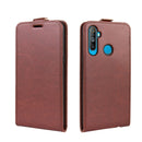 For OPPO Realme C3 (3 Cameras) / Realme 5 R64 Texture Single Vertical Flip PU Leather Protective Case with Card Slot & Photo Frame(Brown)