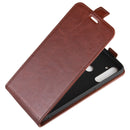 For OPPO Realme C3 (3 Cameras) / Realme 5 R64 Texture Single Vertical Flip PU Leather Protective Case with Card Slot & Photo Frame(Brown)