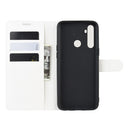 For OPPO Realme C3 (3 Cameras) Litchi Texture Horizontal Flip Protective Case with Holder & Card Slots & Wallet(White)