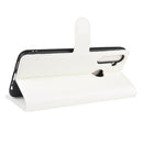 For OPPO Realme C3 (3 Cameras) Litchi Texture Horizontal Flip Protective Case with Holder & Card Slots & Wallet(White)