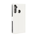 For OPPO Realme C3 (3 Cameras) Litchi Texture Horizontal Flip Protective Case with Holder & Card Slots & Wallet(White)