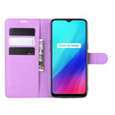 For OPPO Realme C3 (3 Cameras) Litchi Texture Horizontal Flip Protective Case with Holder & Card Slots & Wallet(Purple)