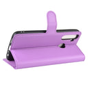 For OPPO Realme C3 (3 Cameras) Litchi Texture Horizontal Flip Protective Case with Holder & Card Slots & Wallet(Purple)