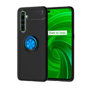 For OPPO Realme X50 Pro 5G Metal Ring Holder 360 Degree Rotating TPU Case(Black+Blue)