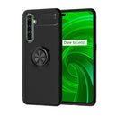 For OPPO Realme X50 Pro 5G Metal Ring Holder 360 Degree Rotating TPU Case(Black+Blue)