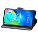 For Moto G8 Power Butterfly Love Flower Embossed Horizontal Flip Leather Case with Bracket / Card Slot / Wallet / Lanyard(Black)