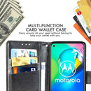 For Moto G8 Power Butterfly Love Flower Embossed Horizontal Flip Leather Case with Bracket / Card Slot / Wallet / Lanyard(Black)