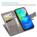 For Moto G8 Power Butterfly Love Flower Embossed Horizontal Flip Leather Case with Bracket / Card Slot / Wallet / Lanyard(Light Purple)