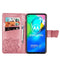 For Moto G8 Power Butterfly Love Flower Embossed Horizontal Flip Leather Case with Bracket / Card Slot / Wallet / Lanyard(Pink)