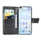 For Huawei P40 Butterfly Love Flower Embossed Horizontal Flip Leather Case with Bracket / Card Slot / Wallet / Lanyard(Black)