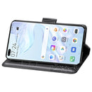 For Huawei P40 Butterfly Love Flower Embossed Horizontal Flip Leather Case with Bracket / Card Slot / Wallet / Lanyard(Black)