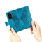 For Huawei P40 Butterfly Love Flower Embossed Horizontal Flip Leather Case with Bracket / Card Slot / Wallet / Lanyard(Blue)